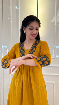 Aline Frock Style Yellow Set