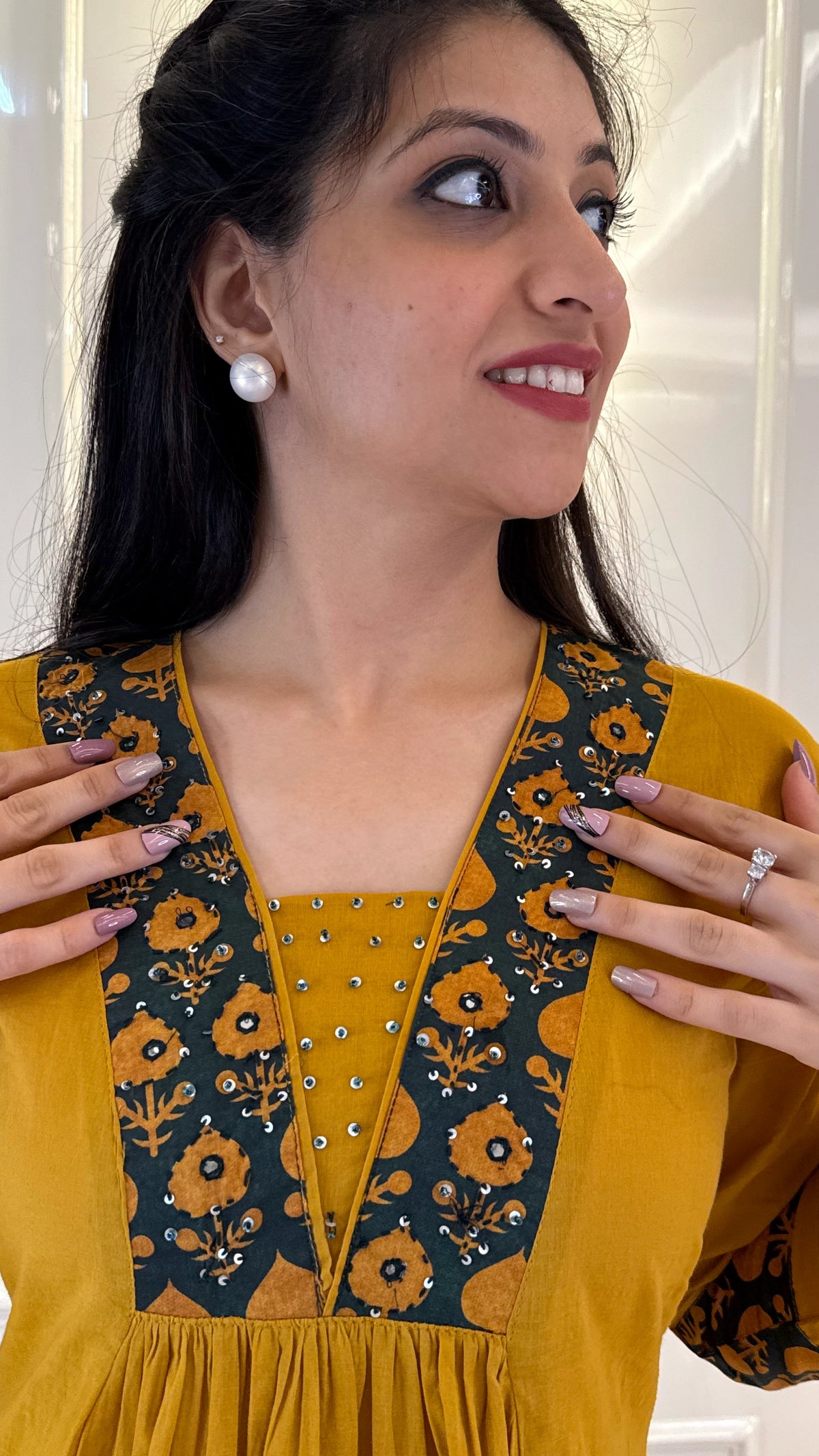 Aline Frock Style Yellow Set