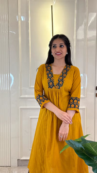 Aline Frock Style Yellow Set