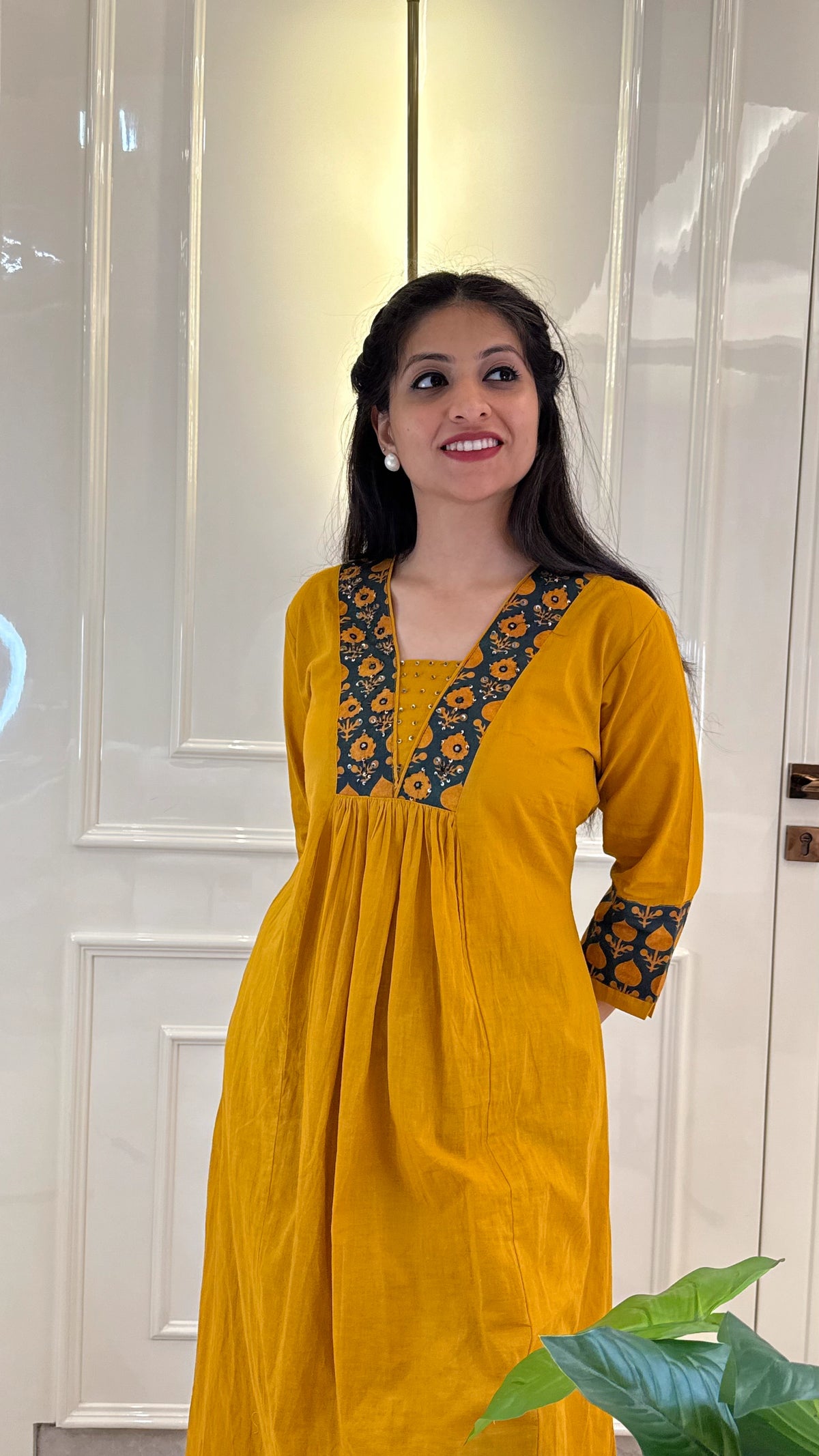 Aline Frock Style Yellow Set