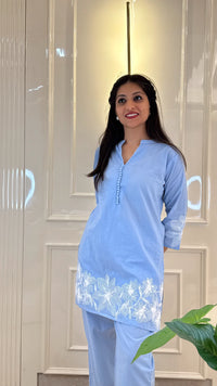 Sky Blue With Thread Cords