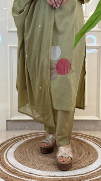 Geometric Green Dupatt Set