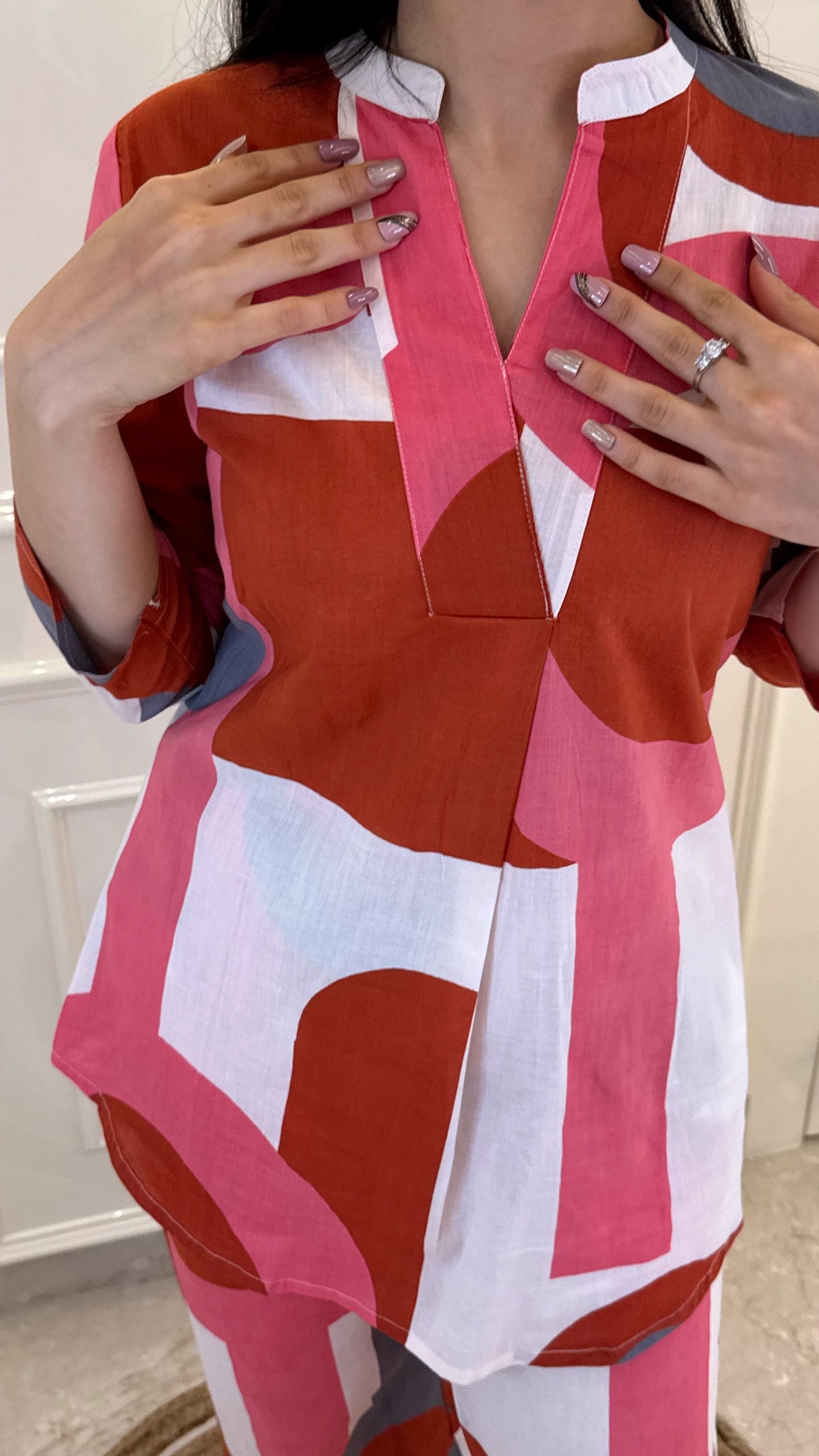 Pink Cords Geometric