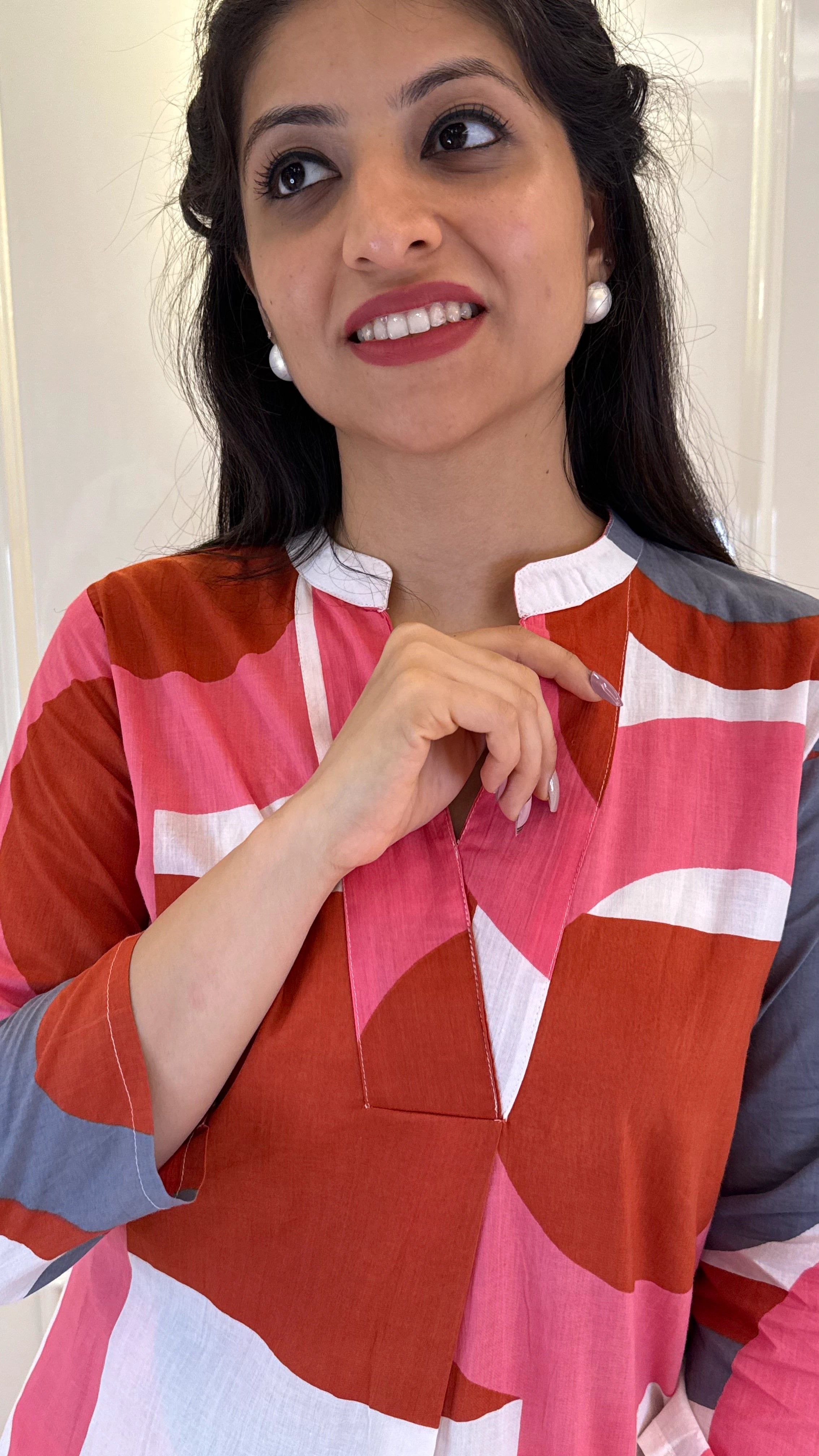 Pink Cords Geometric