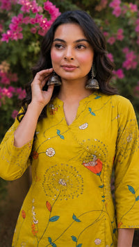 Mustard Flower Angrakha Set