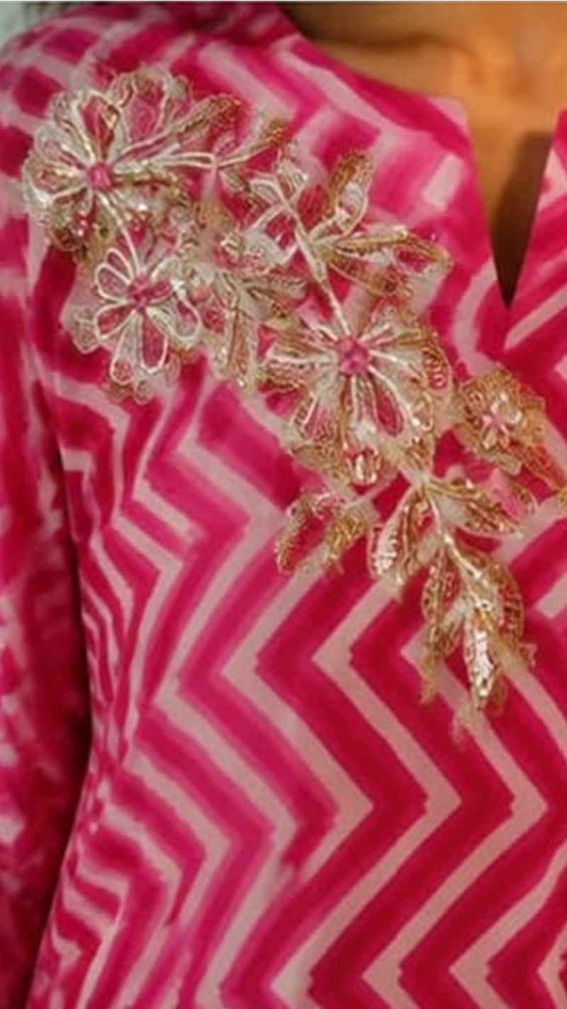 Pink Rakhi Laheriya Set