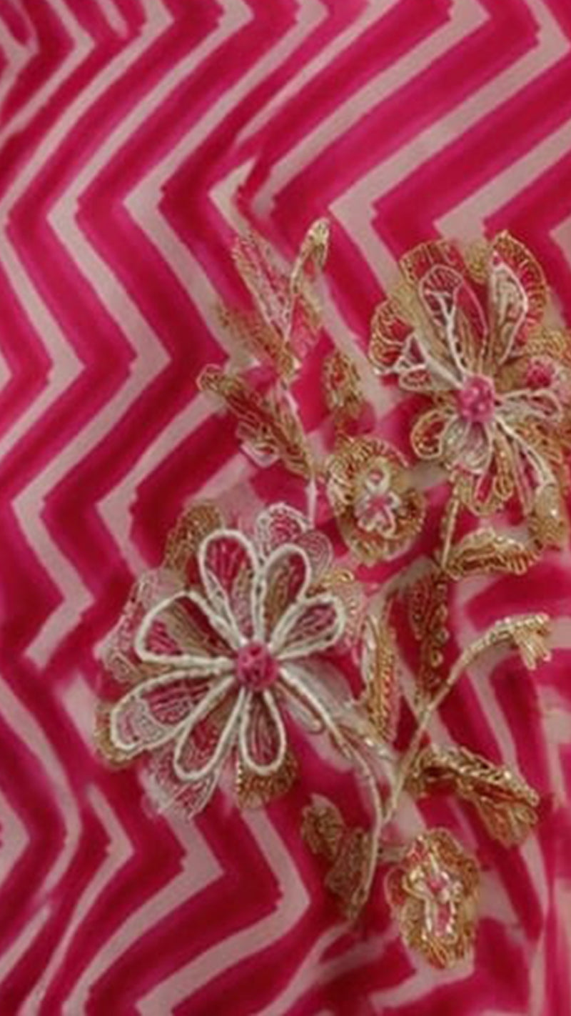 Pink Rakhi Laheriya Set