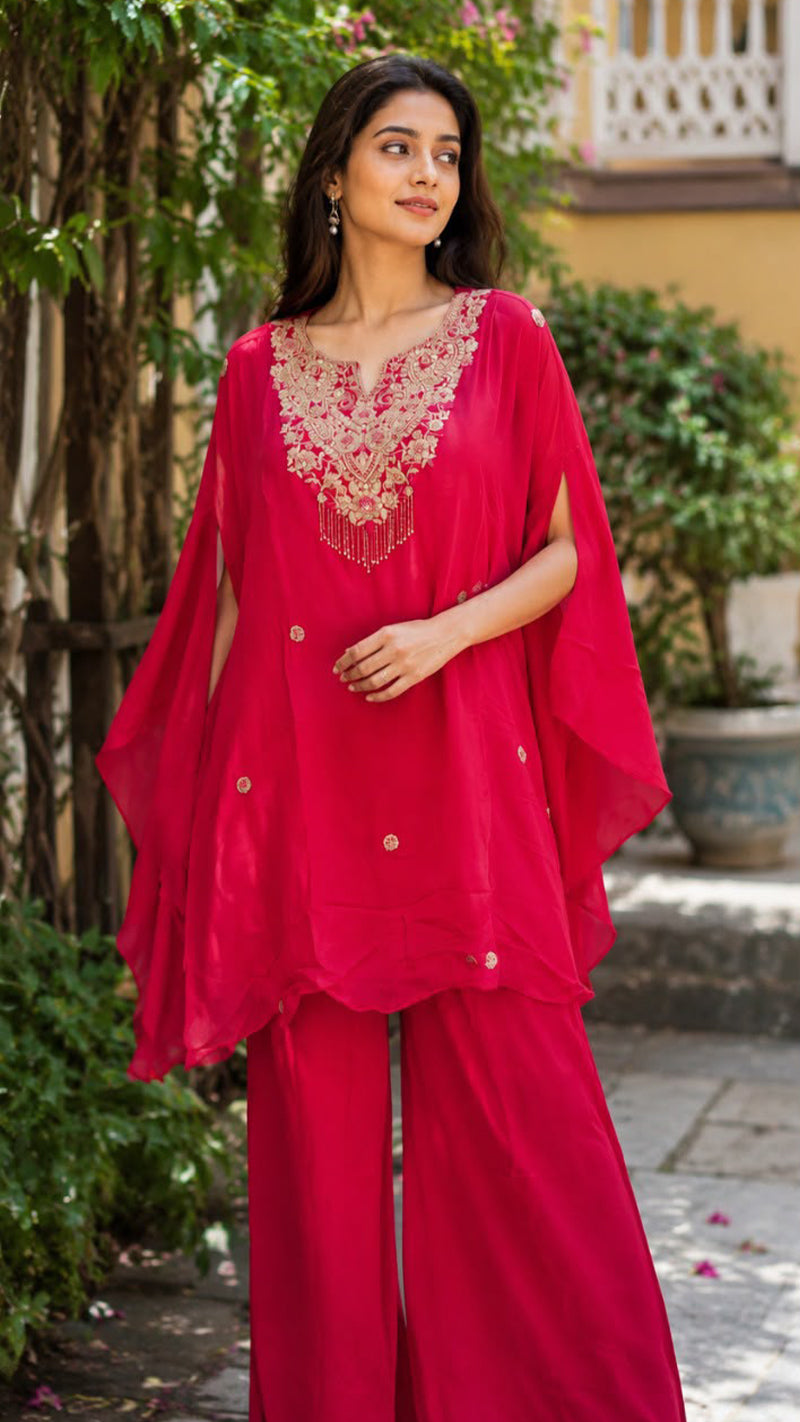 Red Kaftan Rakhi Set