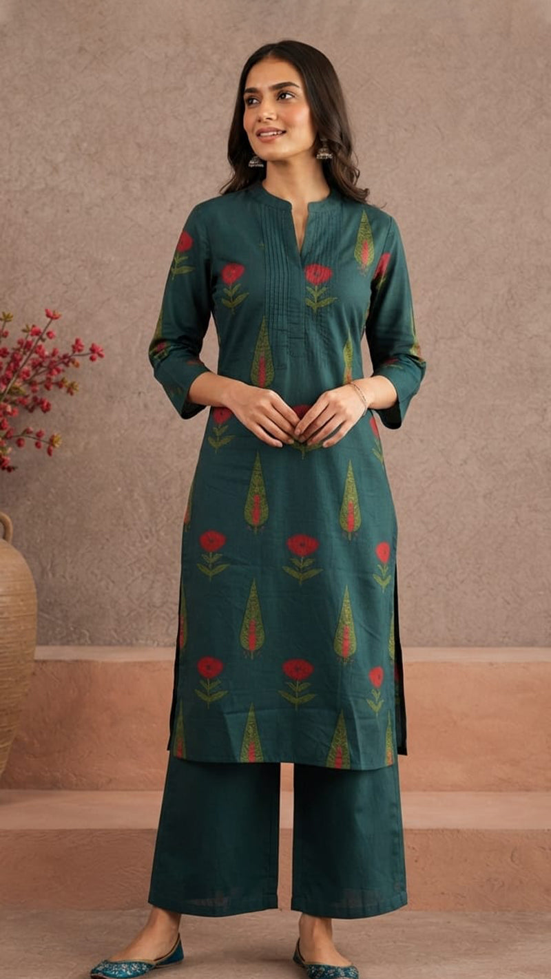 Teal Blue Aline Set