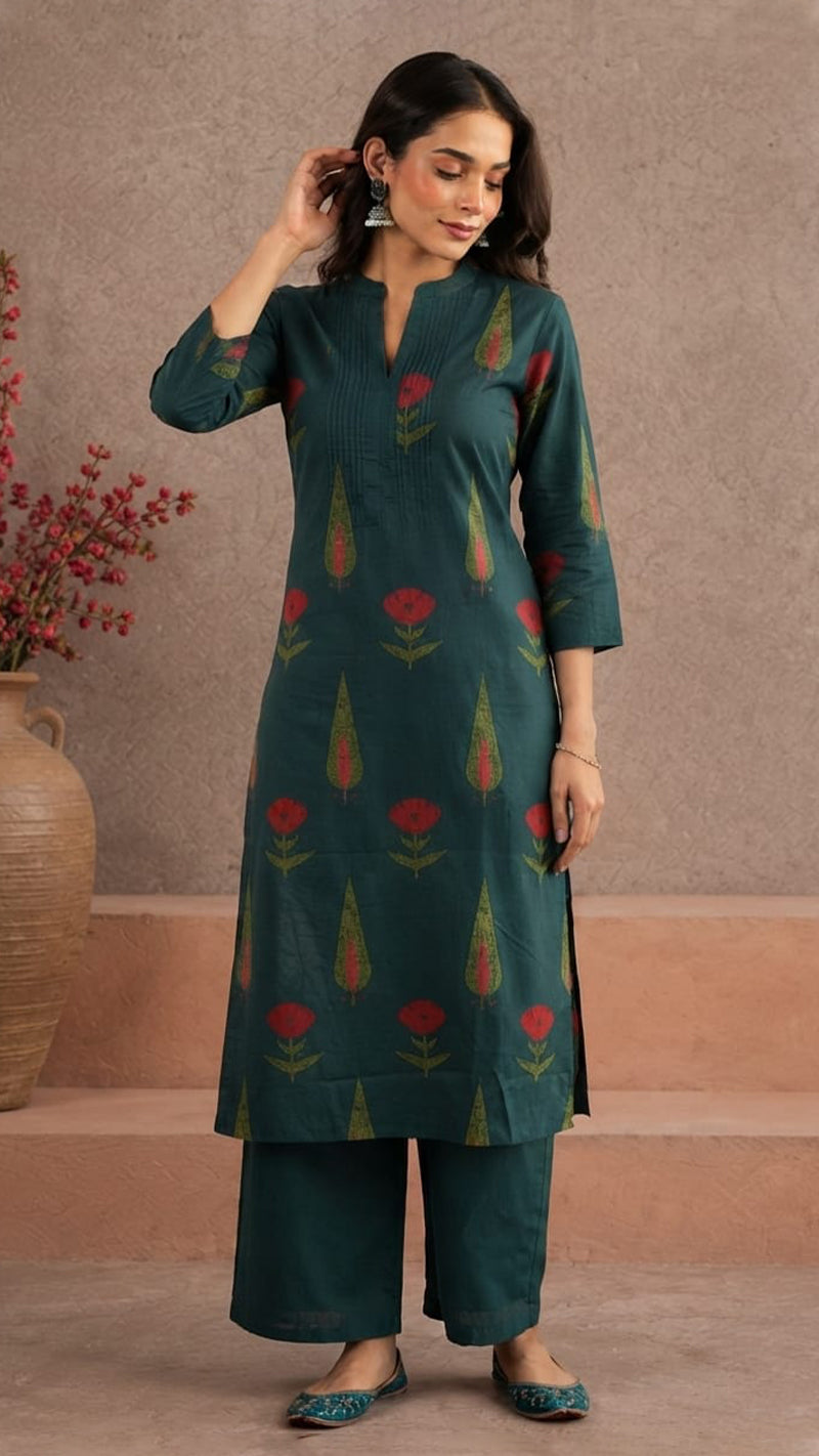 Teal Blue Aline Set