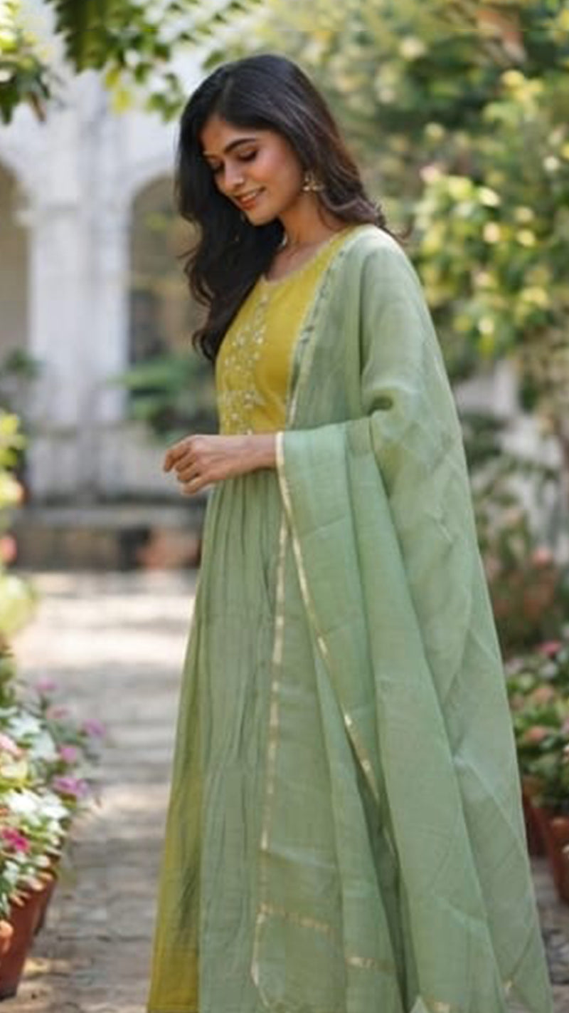 Yellow Green Rakhi Set