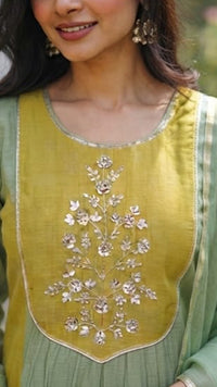 Yellow Green Rakhi Set