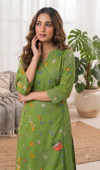 Green Bloom Printed Kurta Set