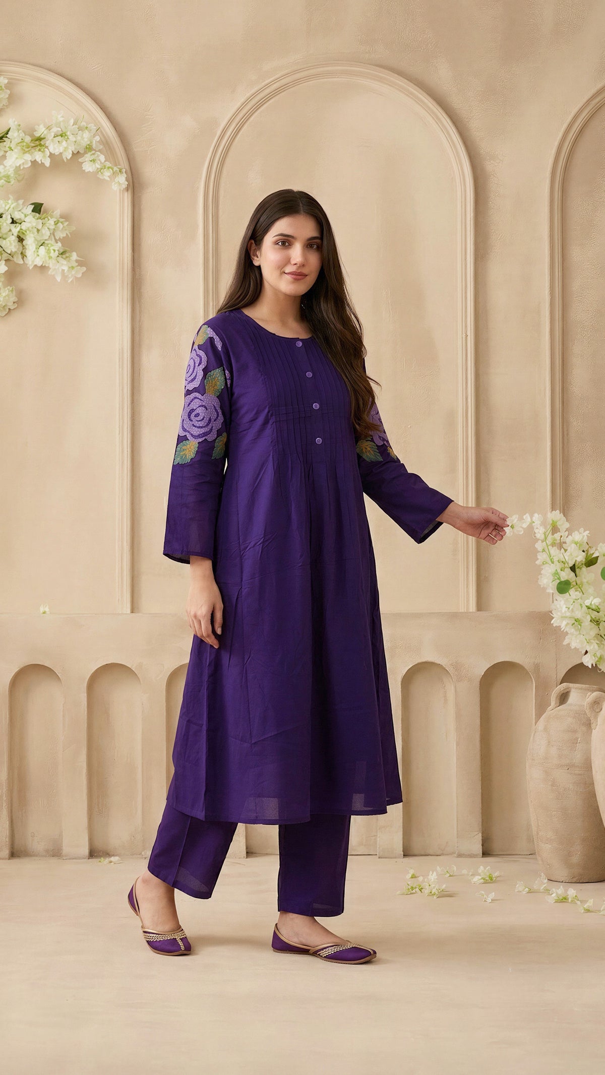 Cross-stich Purple  Set