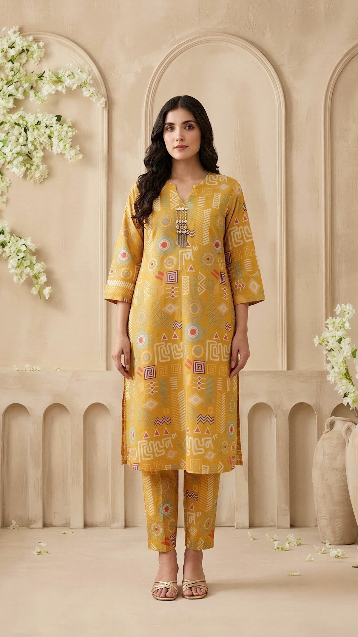Yellow Kurti Pant